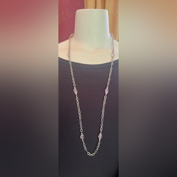 David Yurman Bijoux Bead 35” Figaro Chain Link Necklace Sterling Silver 18k - Picture 4 of 14